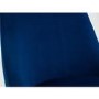 Set of 2 Blue Velvet Dining Chairs - Julian Bowen