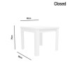 GRADE A2 - White High Gloss Dining Table Flip Top - Vivienne