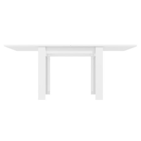 Vivienne Flip Top White High Gloss Dining Table + 4 Slate Chairs