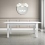 White Gloss Extendable Dining Table - Seats 4-6 - Vivienne