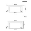 White Gloss Extendable Dining Table - Seats 4-6 - Vivienne