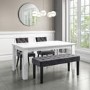 White Gloss Extendable Dining Table - Seats 4-6 - Vivienne