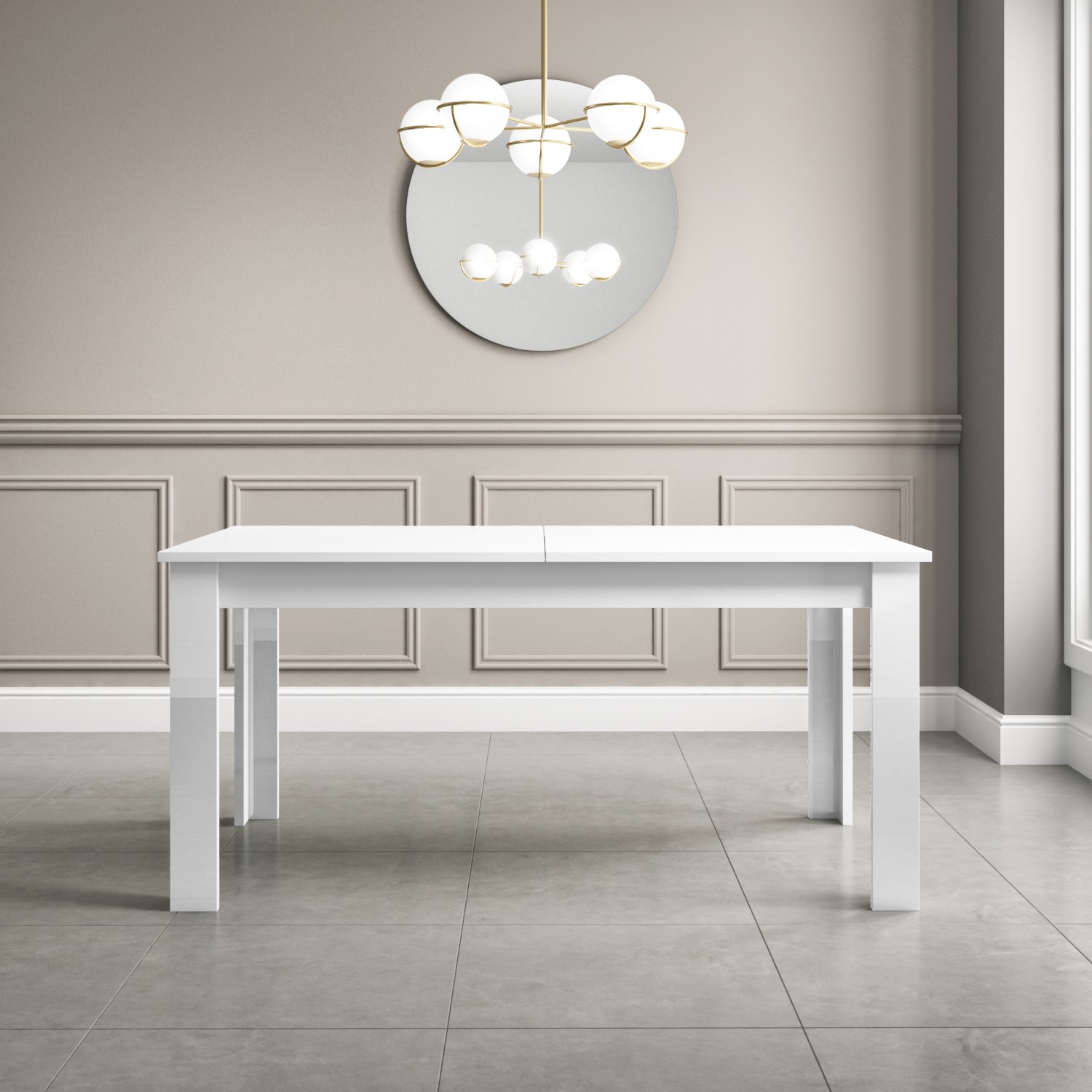 White Extendable Dining Table With High, A Dining Room Table With 6 Chairs