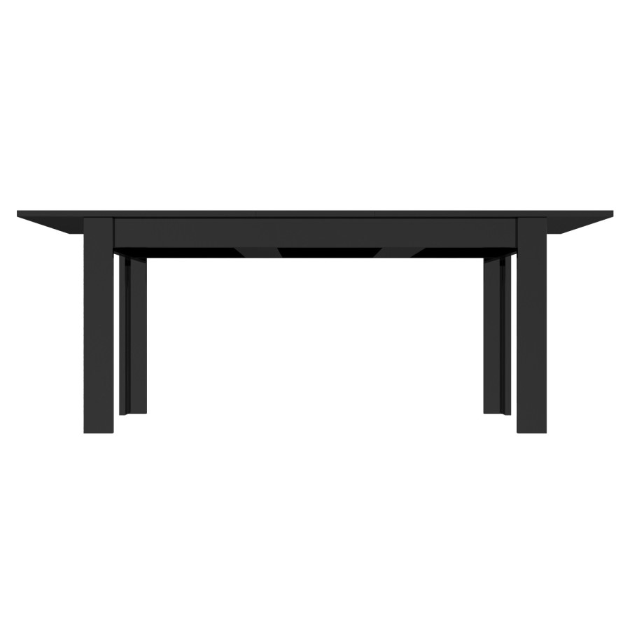 GRADE A1 - Vivienne Extending Black High Gloss Dining Table