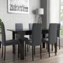 GRADE A1 - Vivienne Extendable Rectangle Dining Table in Black High Gloss - 4 Seater