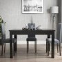 GRADE A1 - Vivienne Extendable Rectangle Dining Table in Black High Gloss - 4 Seater