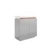 Small Grey High Gloss Sideboard - 6 Shelves - Vivienne