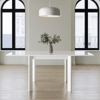 Small White Gloss Square Extendable Dining Table - Seats 2 - 6 - Vivienne Small White Gloss Square Extendable Dining Table - Seats 2 - 6 - Vivienne