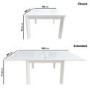Small White Gloss Flip Top Dining Table - Seats 2-4 - Vivienne