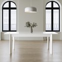 VIV010 Large White Gloss Extendable Dining Table - Seats 4 - 6 - Vivienne
