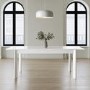 Large White Gloss Extendable Dining Table - Seats 4-6 - Vivienne