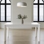Large White Gloss Extendable Dining Table - Seats 4-6 - Vivienne