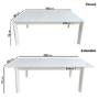 Large White Gloss Extendable Dining Table - Seats 4 - 6 - Vivienne