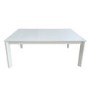 GRADE A2 - Large White Gloss Extendable Dining Table - Seats 4-6 - Vivienne