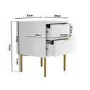 ALMOST PERFECT - Valencia 2 Drawer Bedside In White