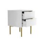 ALMOST PERFECT - Valencia 2 Drawer Bedside In White
