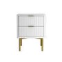 ALMOST PERFECT - Valencia 2 Drawer Bedside In White