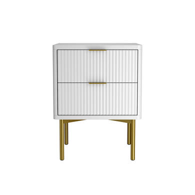ALMOST PERFECT - Valencia 2 Drawer Bedside In White