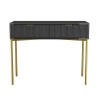 GRADE A1 - Valencia High Gloss Dressing Table In Anthracite Grey