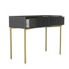 GRADE A1 - Valencia High Gloss Dressing Table In Anthracite Grey