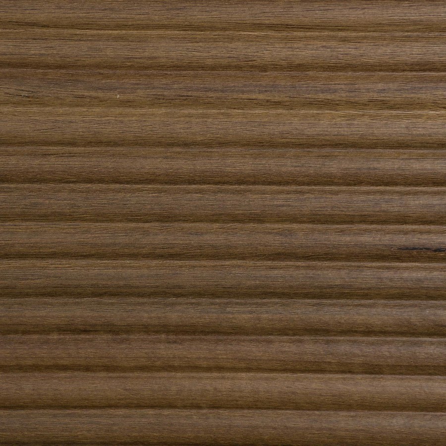 ONLY OPENED - Dark Wood Ribbed 2-Drawer Bedside Table - Valencia