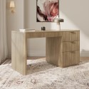 VLC029 Light Oak Ribbed Office Desk with 3 Drawers - Valencia 