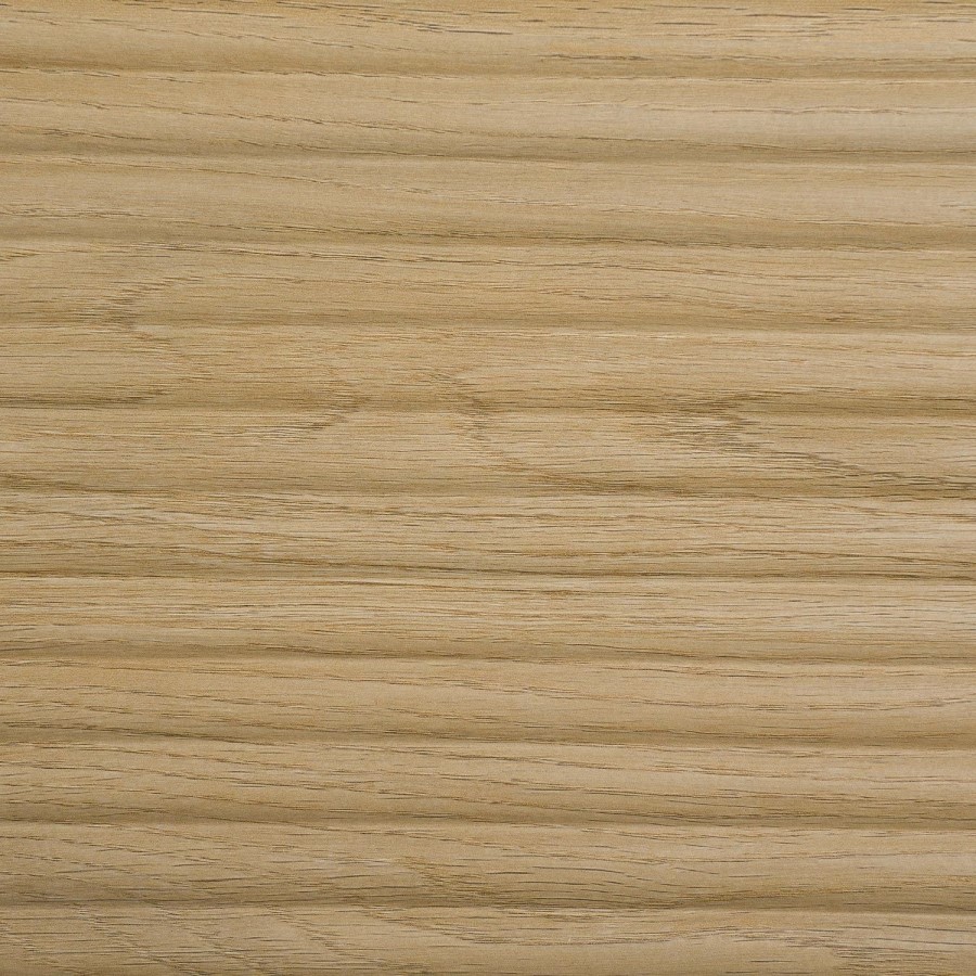 White Ribbed Desk Light Oak Ribbed Office Desk with 3 Drawers - Valencia - Furniture123
