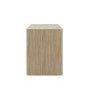 Light Oak Ribbed Office Desk with 3 Drawers - Valencia 