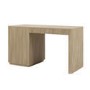 Light Oak Ribbed Office Desk with 3 Drawers - Valencia 