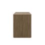 Dark Oak Ribbed Office Desk with 3 Drawers - Valencia