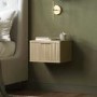 Valencia 1 Drawer Floating Bedside in Oak