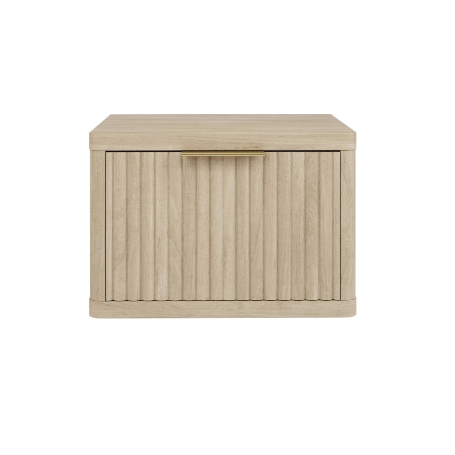 Valencia 1 Drawer Floating Bedside in Oak