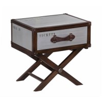 Cabin Trunk Side Table on Stand
