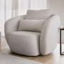 Cream Boucle Armchair with Cushion - Vera