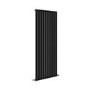 Riace Midnight Black Vertical Flat Designer Radiator 1600x680mm Single Panel 4071 BTU