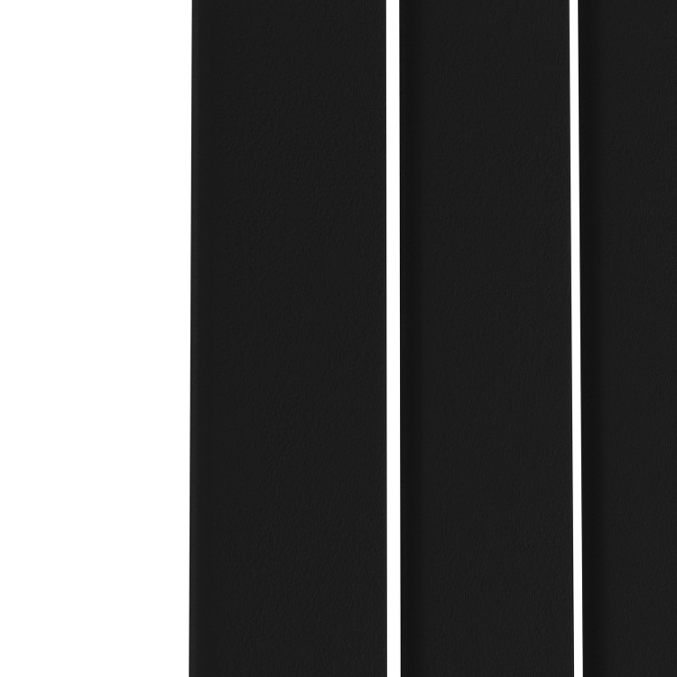 Riace Midnight Black Vertical Flat Designer Radiator 1600x680mm Single Panel 4071 BTU