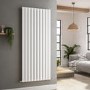 Riace White Vertical Flat Designer Radiator 1600x680mm Single Panel 4071 BTU