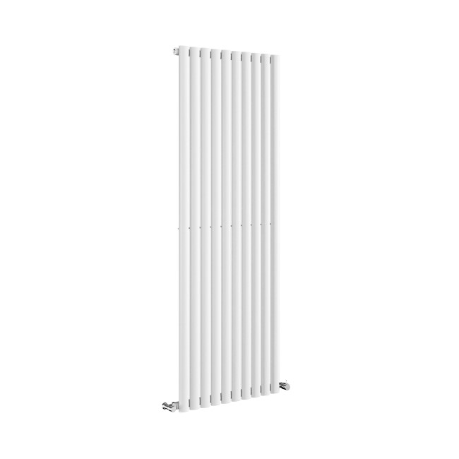 Sorrento White Vertical Oval Designer Radiator 1600x590mm Single Panel 3804 BTU