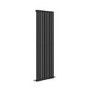 Sorrento Midnight Black Vertical Oval Designer Radiator 1800x590mm Single Panel 4216 BTU