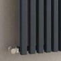 Ravello Anthracite Vertical Square Designer Radiator 1800x450mm Single Panel 3618 BTU