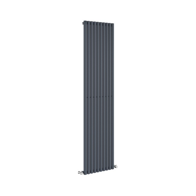 Ravello Anthracite Vertical Square Designer Radiator 1800x450mm Single Panel 3618 BTU