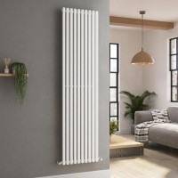 Ravello White Vertical Square Designer Radiator 1800x450mm Single Panel 3618 BTU Ravello White Vertical Square Designer Radiator 1800x450mm Single Panel 3618 BTU