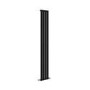 Riace Midnight Black Vertical Flat Designer Radiator 1800x272mm Single Panel 1803 BTU