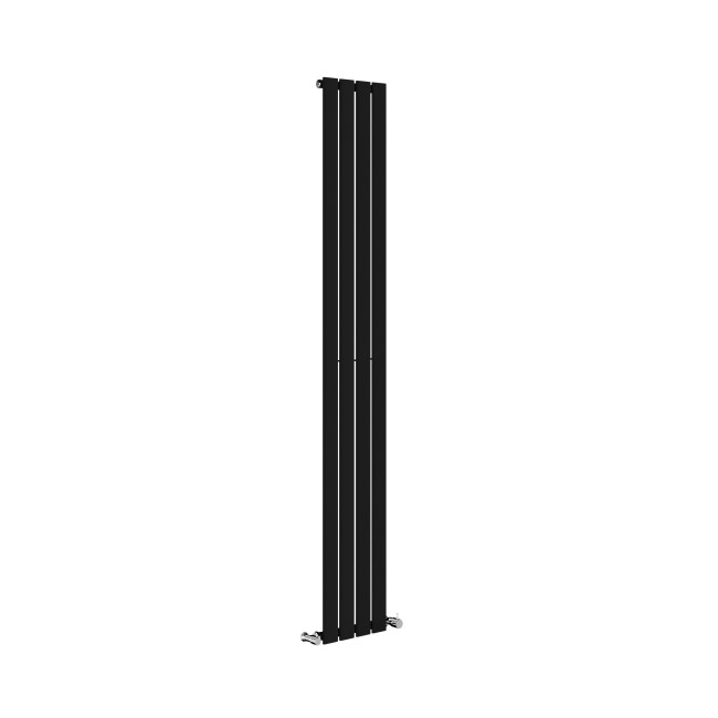 Riace Midnight Black Vertical Flat Designer Radiator 1800x272mm Single Panel 1803 BTU