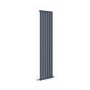 Riace Anthracite Vertical Flat Designer Radiator 1600x408mm Single Panel 2442 BTU