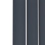Riace Anthracite Vertical Flat Designer Radiator 1600x408mm Single Panel 2442 BTU