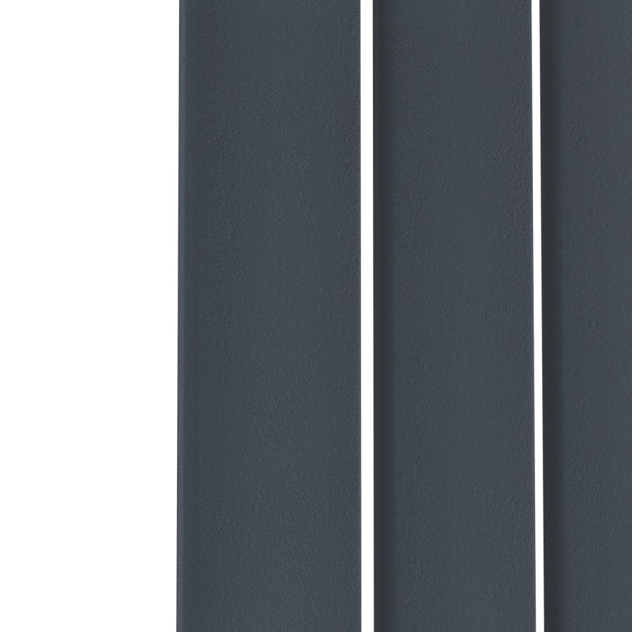 Riace Anthracite Vertical Flat Designer Radiator 1600x408mm Single Panel 2442 BTU
