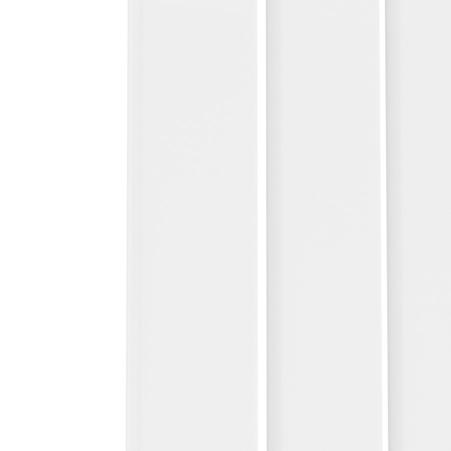 Riace White Vertical Flat Designer Radiator 1600x408mm Single Panel 2442 BTU