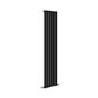 Riace Midnight Black Vertical Flat Designer Radiator 1800x408mm Single Panel 2705 BTU