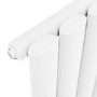 Sorrento White Vertical Oval Designer Radiator 1600x472mm Single Panel 3043 BTU